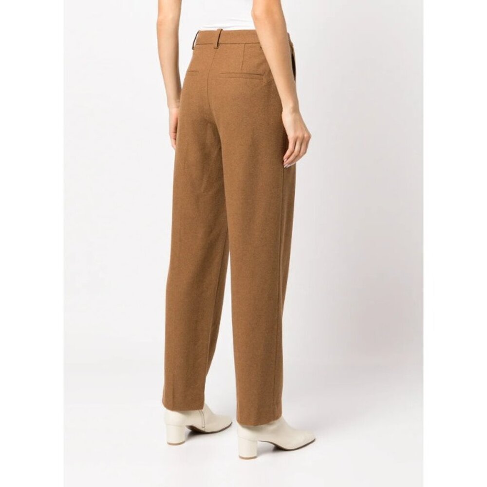 Vince Women's Brown Flannel Straight Leg Wool Blend Pants SZ 6 NEW $395 - Picture 3 of 5